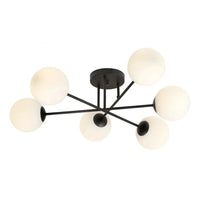 Emibig ROMA 6-lichts plafondlamp - Wit glas - Mooier Thuis