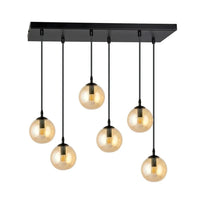 Emibig COSMO 6-lichts hanglamp - Amber glas
