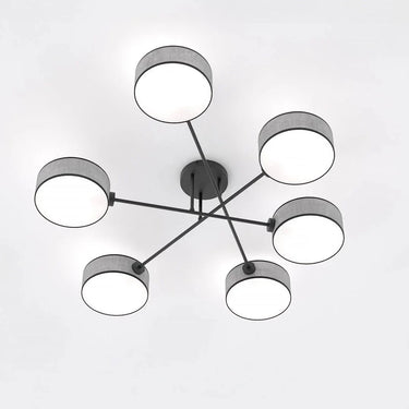 MAGA 6-lichts plafondlamp - Grijs frame