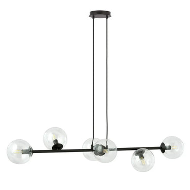 ROSSI 6-lichts hanglamp - Helder glas