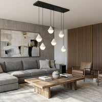 Giro hanglamp wit glas 6-lichts