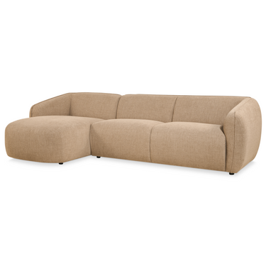 Hoekbank Laila - Stof Taupe Links