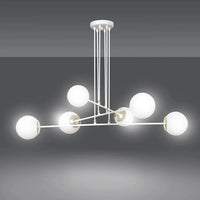 Emibig OGNIS 6-lichts hanglamp - Wit glas