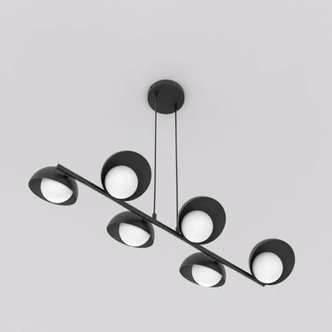 BOOM 6-lichts hanglamp - Zwart wit