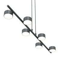 Emibig SORA 6-lichts hanglamp - Zwart frame
