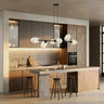 PANDORA 6-lichts hanglamp - Amber glas hanglamp met ronde bol - sfeervol in een Modern interieur