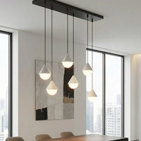Giro hanglamp wit glas 6-lichts