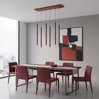 Selter hanglamp 6-lichts bordeaux
