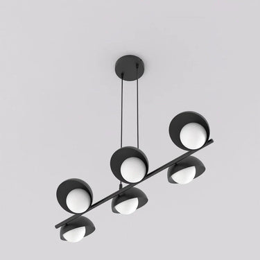 BOOM 6-lichts hanglamp - Zwart wit