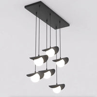 Emibig RITUAL 6-lichts hanglamp - Wit glas - Zwart frame - Mooier Thuis