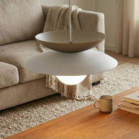 Nagoya hanglamp wit glas 6-lichts mokka