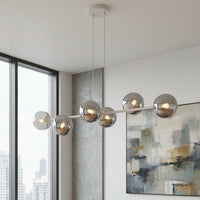 Magnus hanglamp smoked glas 6-lichts grijs