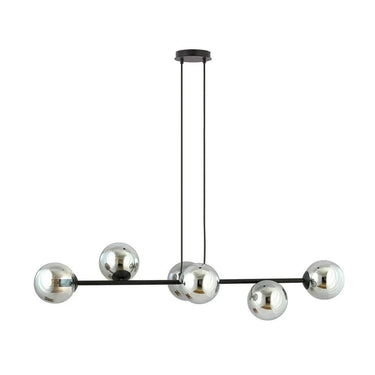 ROSSI 6-lichts hanglamp - Smoked glas