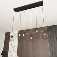 Emibig VANDER 6-lichts hanglamp - Zwart draadframe - Mooier Thuis