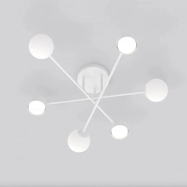 HOLON 6-lichts plafondlamp - Wit glas
