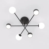 Emibig HOLON 6-lichts plafondlamp - Zwart frame - Mooier Thuis