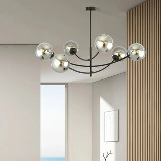 HUNTER 6-lichts hanglamp - Smoked glas hanglamp met ronde bol - bestellen bij Mooier Thuis