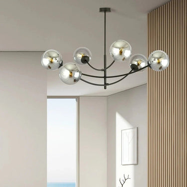 HUNTER 6-lichts hanglamp - Smoked glas