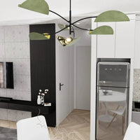 Emibig LOTUS 6-lichts hanglamp - Groen - Zwart frame - Mooier Thuis