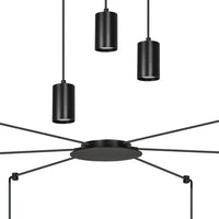 Emibig TRAKER 6-lichts hanglamp - Zwart - Mooier Thuis