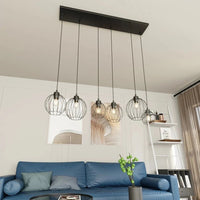Emibig NANDO 6-lichts hanglamp - Zwart industrieel - Mooier Thuis