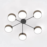 Emibig MAGA 6-lichts plafondlamp - Bruin textiel - Mooier Thuis