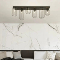 Emibig BARN 6-lichts plafondlamp - Zwart metalen draadkappen - Mooier Thuis