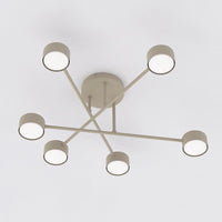 Halo plafondlamp 6-lichts mokka