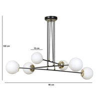 Emibig OGNIS 6-lichts hanglamp - Wit glas - Mooier Thuis