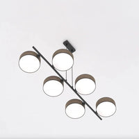 Emibig DRUMZ 6-lichts hanglamp - Bruin textiel - Mooier Thuis