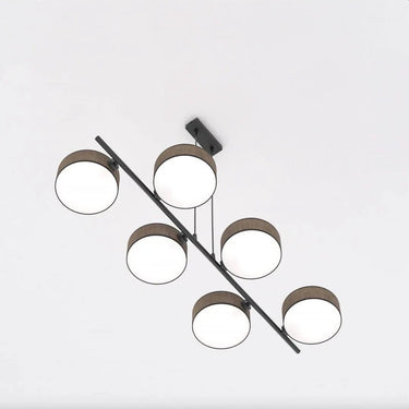 DRUMZ 6-lichts hanglamp - Bruin textiel