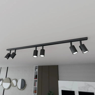 FLASH 6-lichts plafondlamp - Zwart