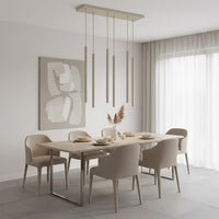 Selter hanglamp 6-lichts mokka