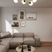 MAGNUM 6-lichts plafondlamp - Wit glas - afbeelding 2