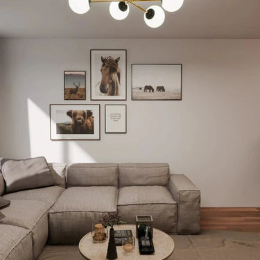 MAGNUM 6-lichts plafondlamp - Wit glas