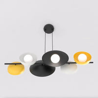 VOLUME 6-lichts hanglamp - Mix glazen kappen - afbeelding 2