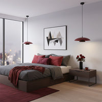 Babel hanglamp 6-lichts bordeaux zwart