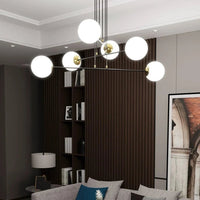 OGNIS 6-lichts hanglamp – Wit/zwart - afbeelding 2