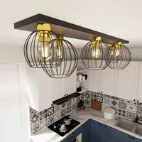 NEST 6-lichts plafondlamp - Zwart goud - afbeelding 2