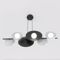 VOLUME 6-lichts hanglamp - Zwart wit design - afbeelding 2