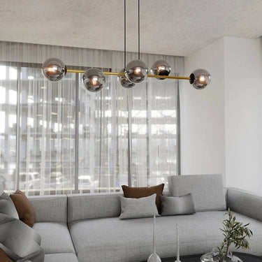 GRAVITY 6-lichts hanglamp - Smoked glas