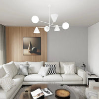 HERMES 6-lichts hanglamp - Wit glas - afbeelding 2
