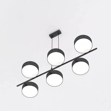 DRUMZ 6-lichts hanglamp - Zwart textiel