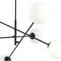 LINEAR 6-lichts hanglamp - Wit glas - afbeelding 2