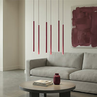 Selter hanglamp 6-lichts bordeaux
