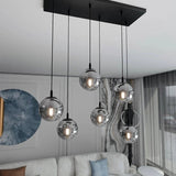 COSMO 6-lichts hanglamp - Smoked glas hanglamp met ronde bol - bestellen bij Mooier Thuis