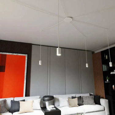 TRAKER 6-lichts hanglamp - Wit frame