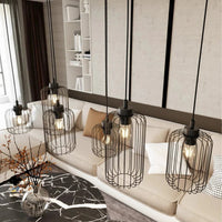 VANDER 6-lichts hanglamp - Zwart draadframe - afbeelding 2