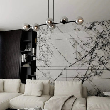 ROSSI 6-lichts hanglamp - Smoked glas