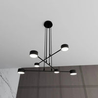 Emibig MODUS 6-lichts hanglamp - Zwart gepoedercoat staal